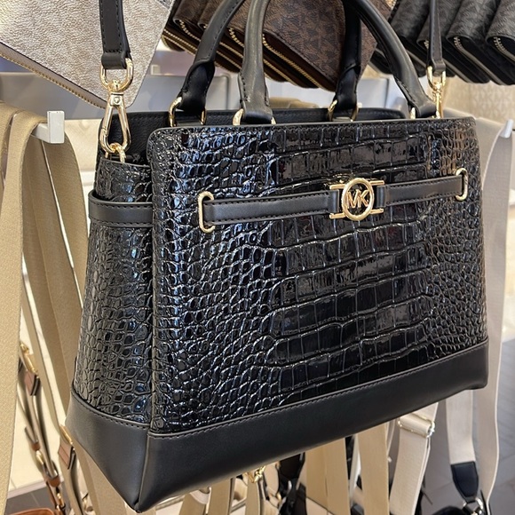 MICHAEL KORS Reed Lg Leather Belted Satchel Crossbody Handbag CZ
Crocodile - Picture 8 of 16